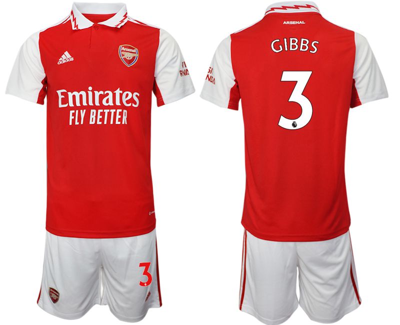 Men 2022-2023 Club Arsenal home red #3 Soccer Jersey